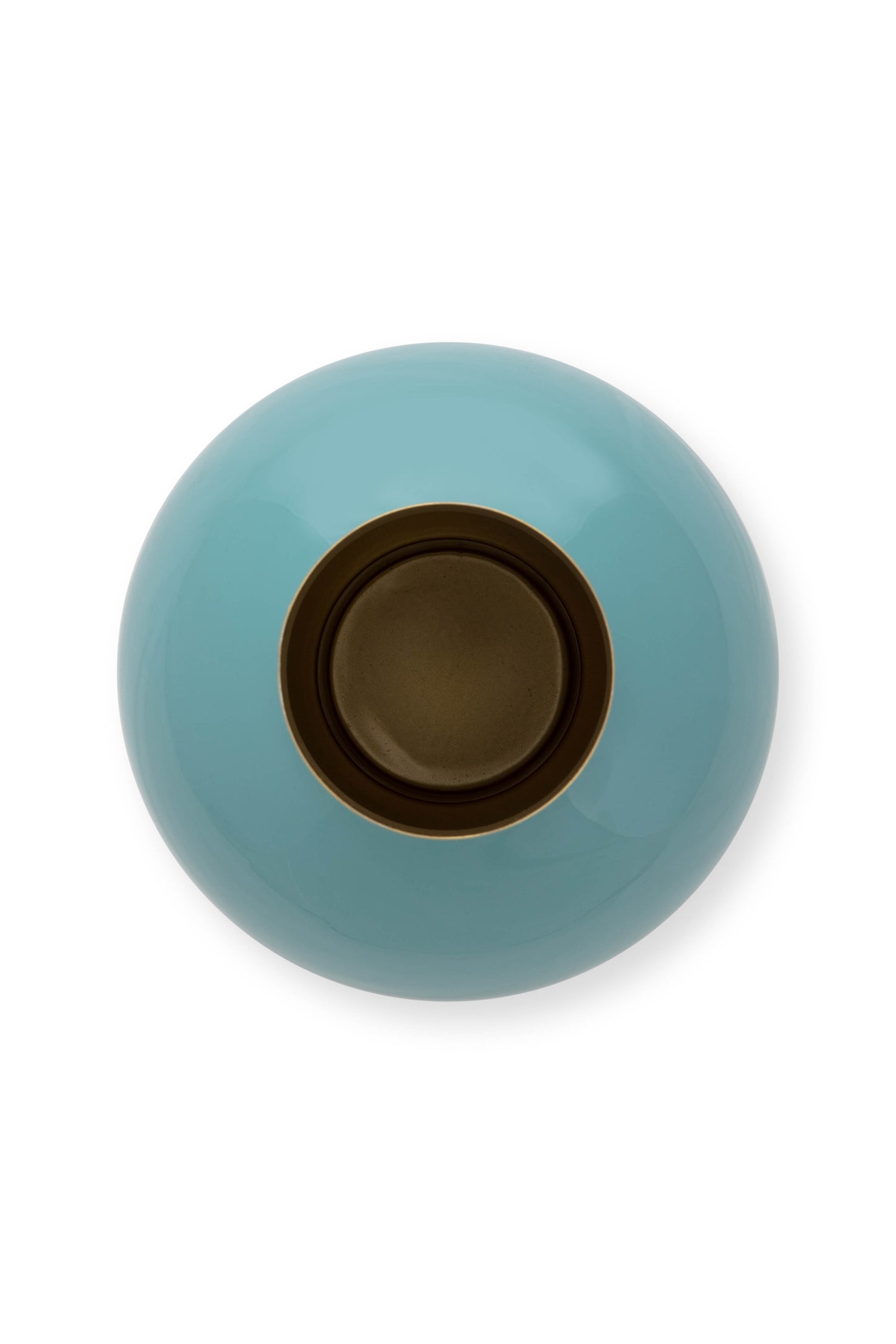 Vase aus Metall, klein, meergrün, 18 x 24 cm