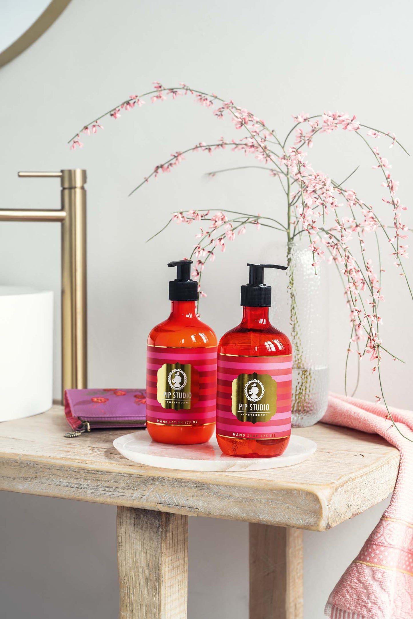Geschenkset Handseife & Handlotion Teeblätter 2x475ml