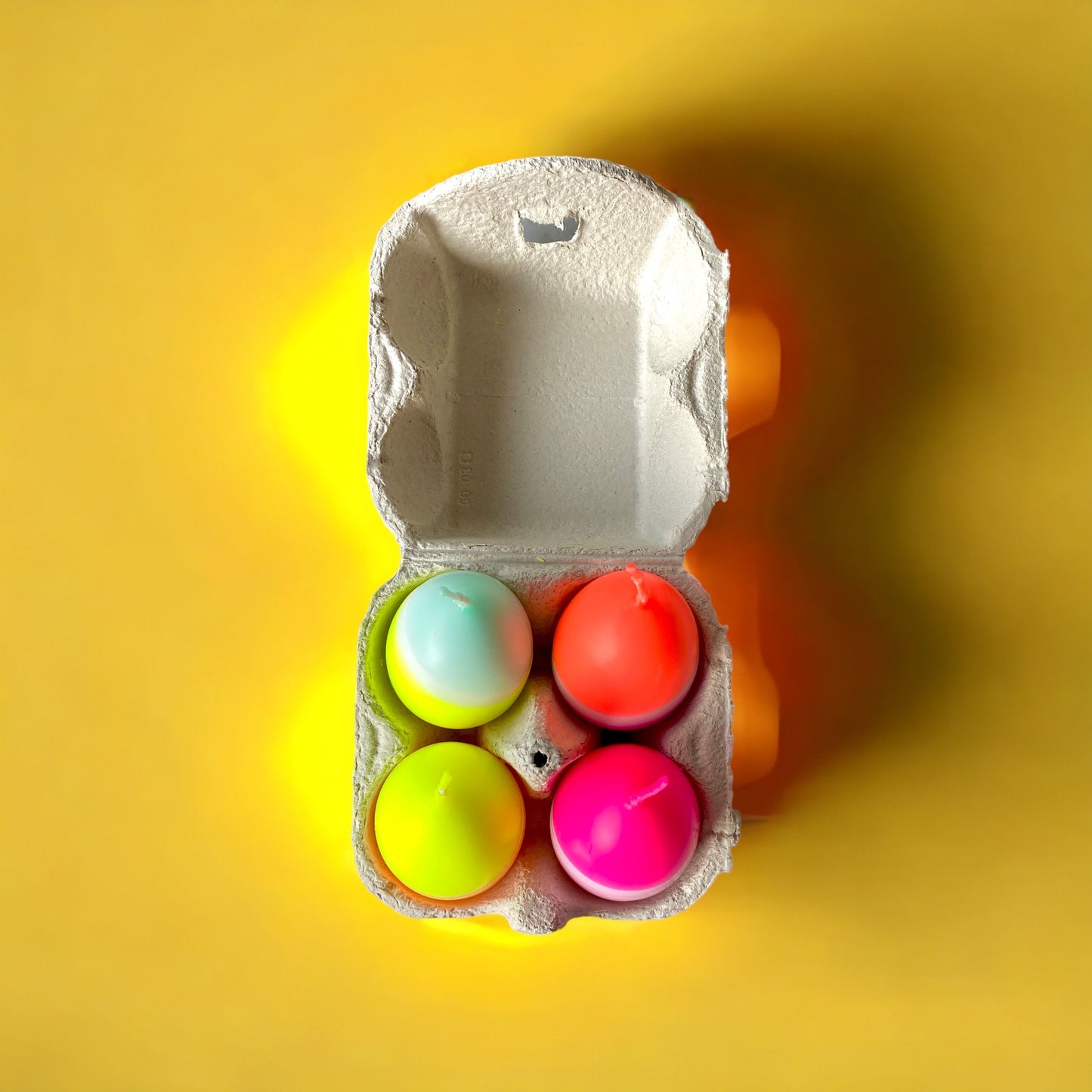Dip Dye Eggs - Kerzen 4er Set / Geschenk Ostern