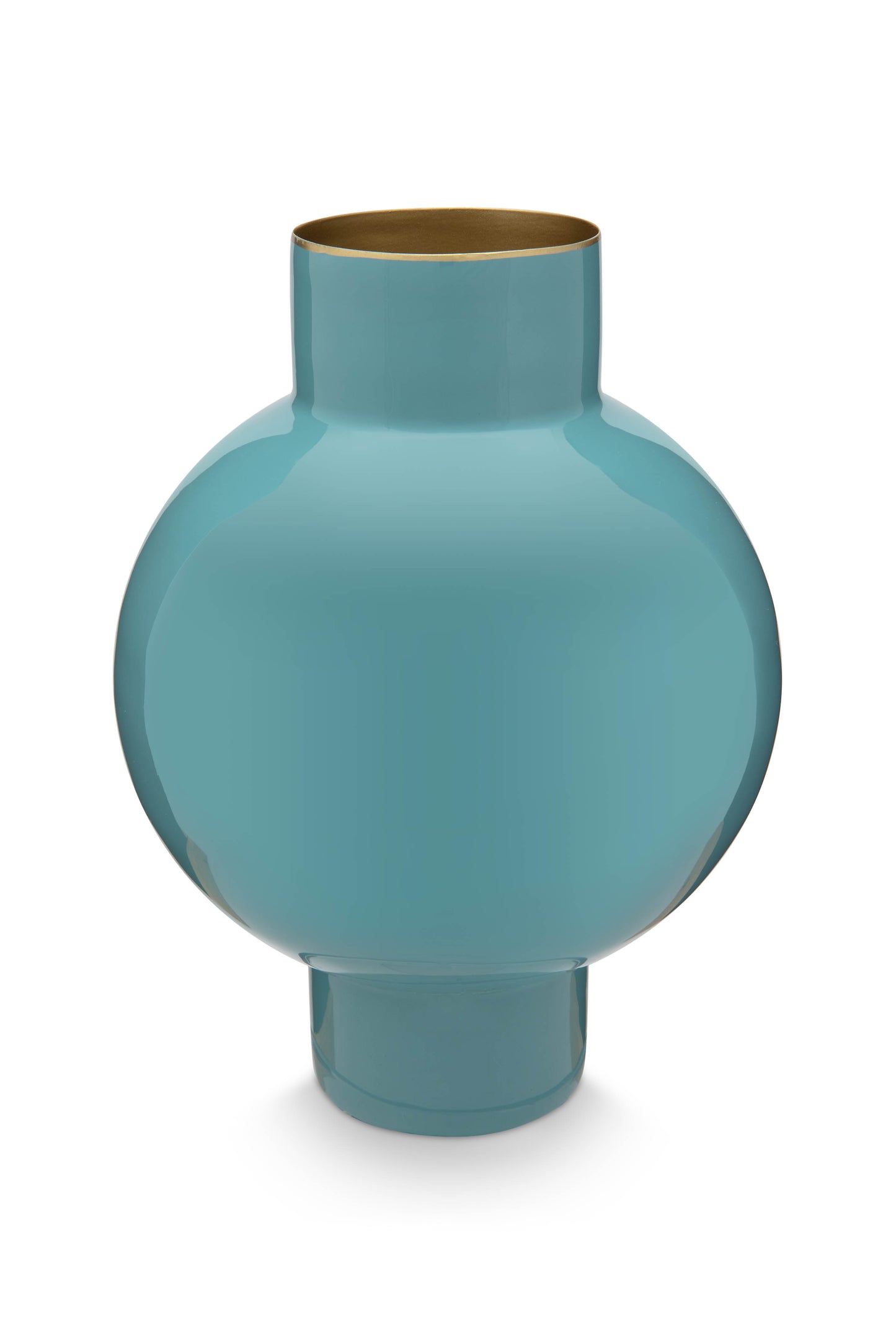Vase aus Metall, klein, meergrün, 18 x 24 cm