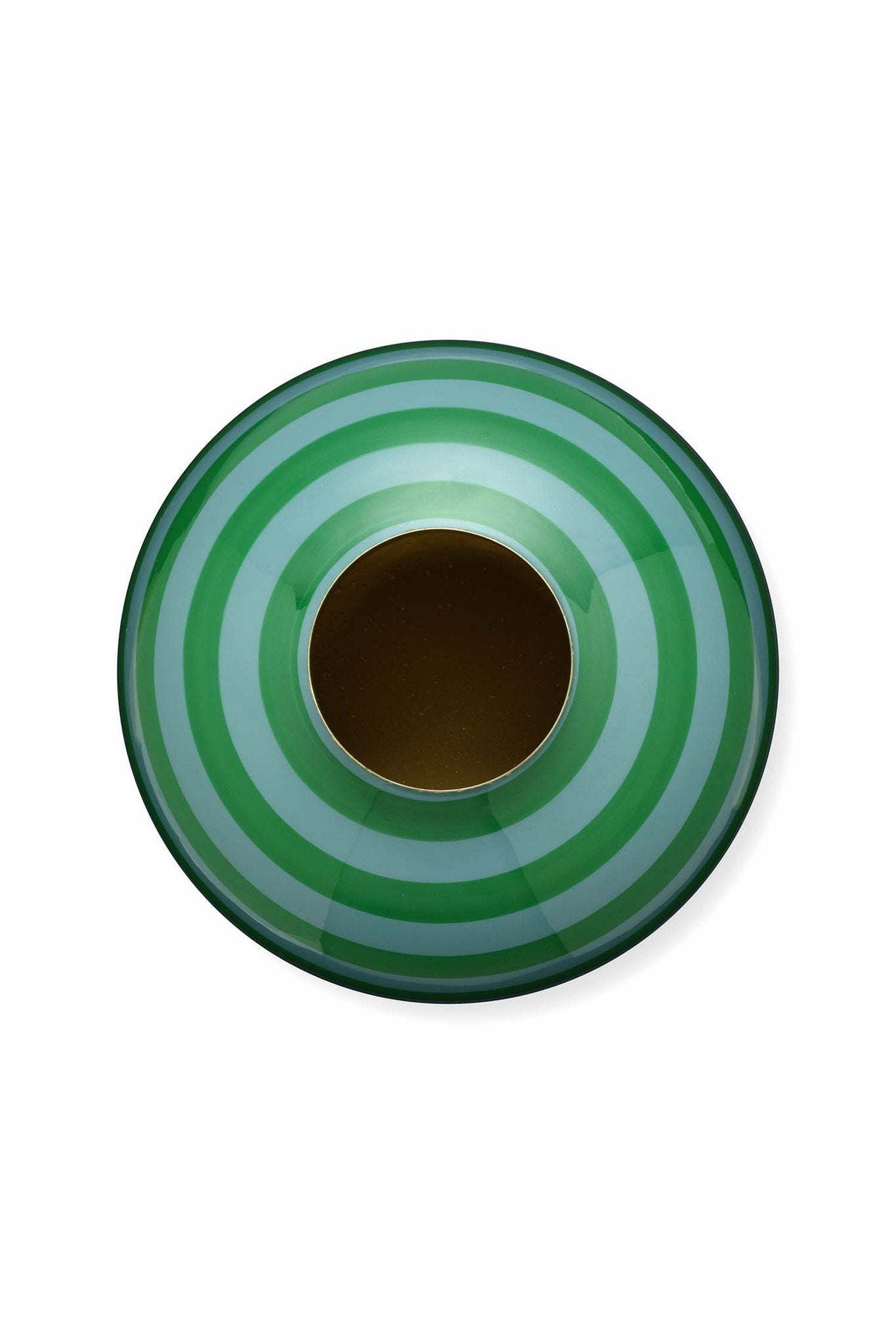 Metall Vase Stripes Grün oder Violett 32cm
