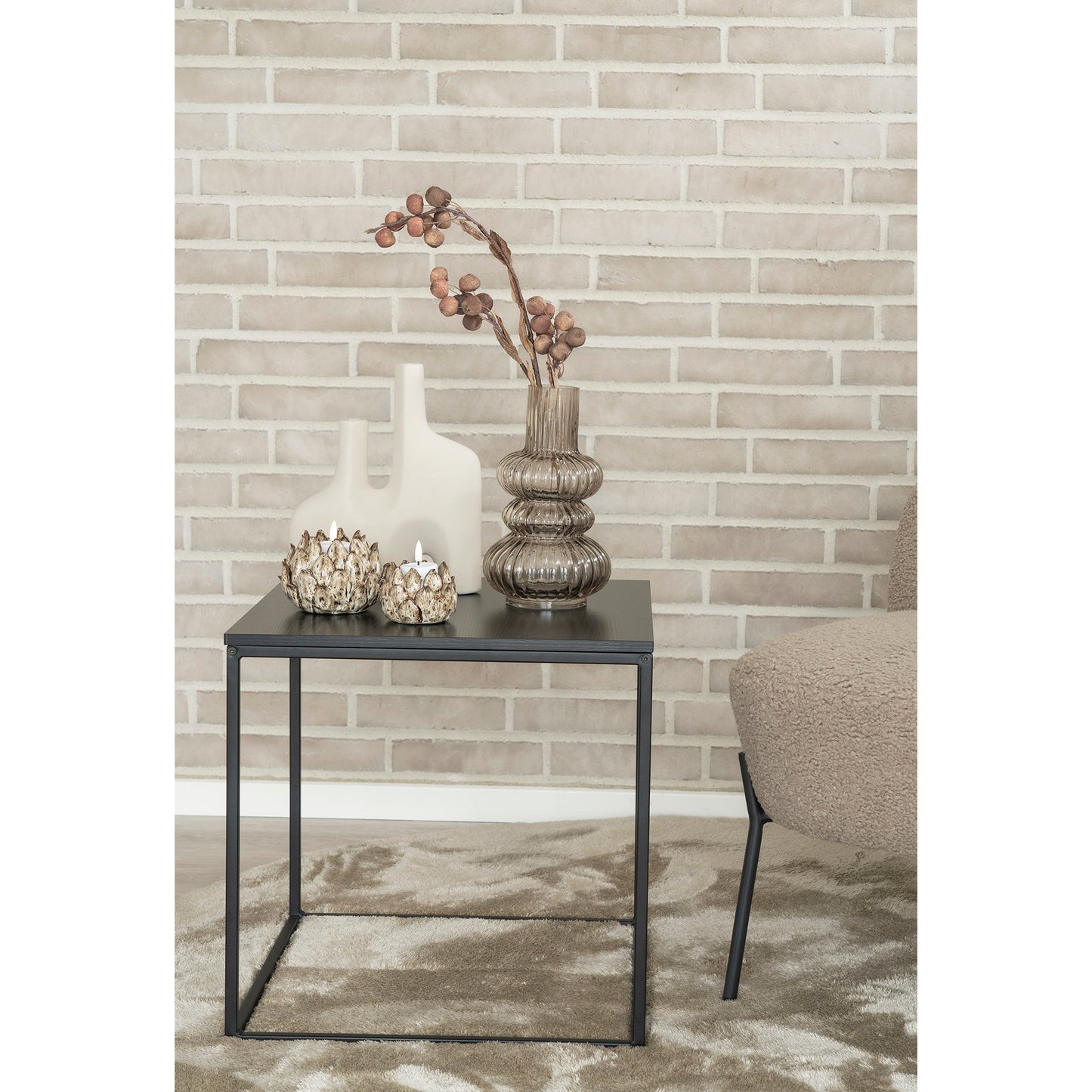 Skandi Vase - sand 23,5x8x27 cm
