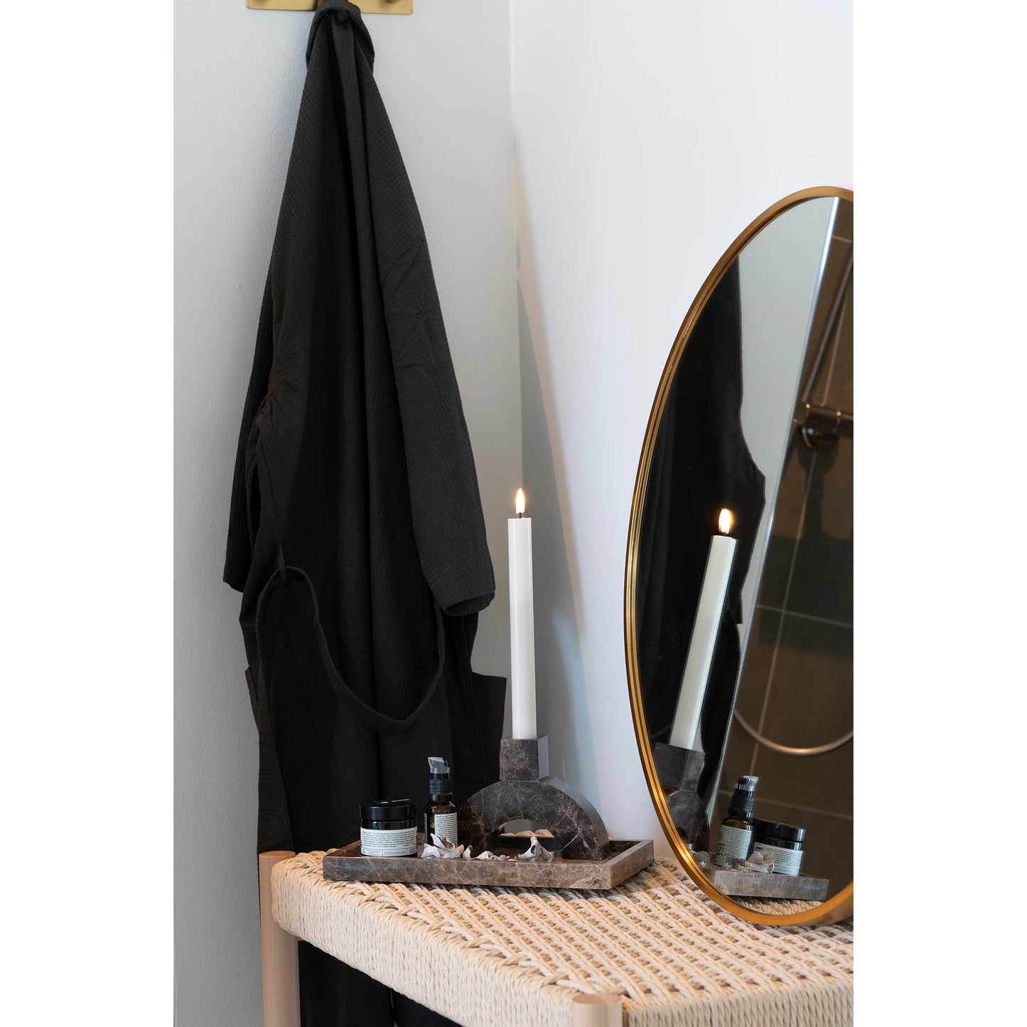 Marmor Tablett - Braun 27x15cm
