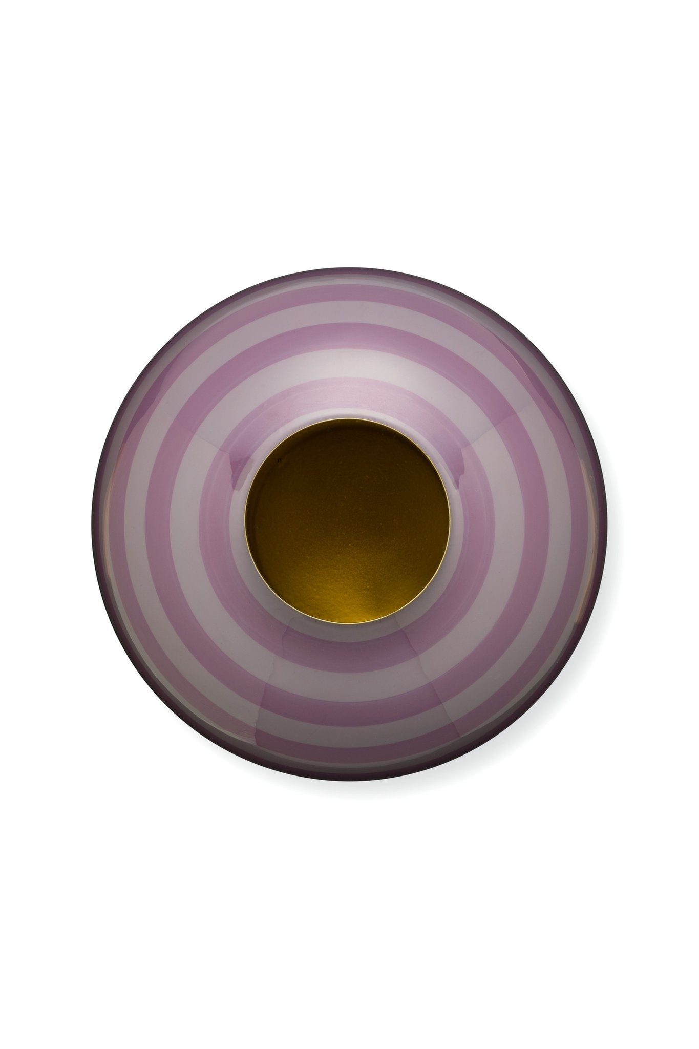 Metall Vase Stripes Grün oder Violett 32cm