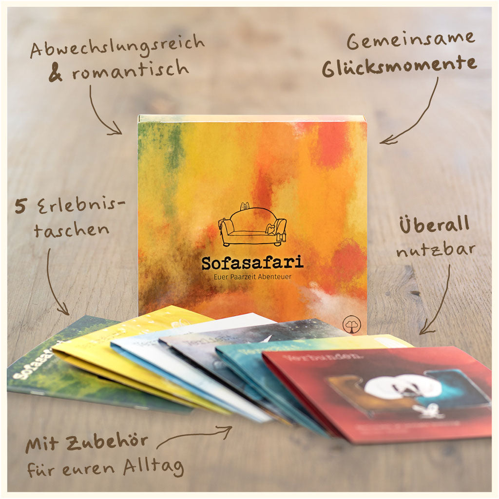 Sofasafari – Die Erlebnisbox für Paare