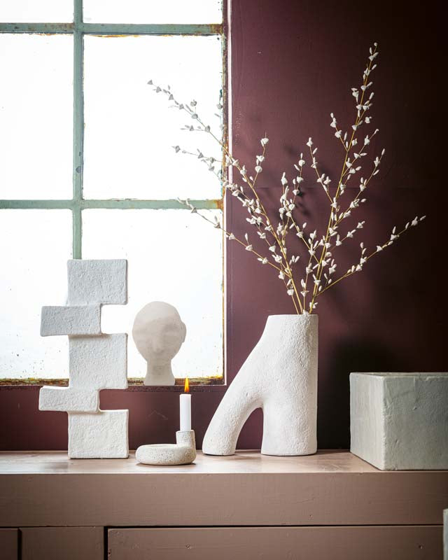 Ecomix Sculpture Head beige 13,5 x 12,5 x 20 cm