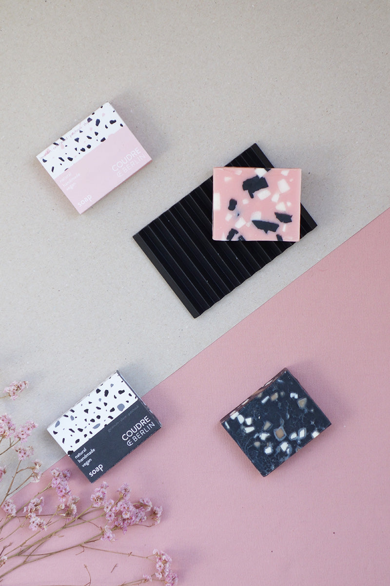 Handgefertigte Seife „Terrazzo“ schwarz