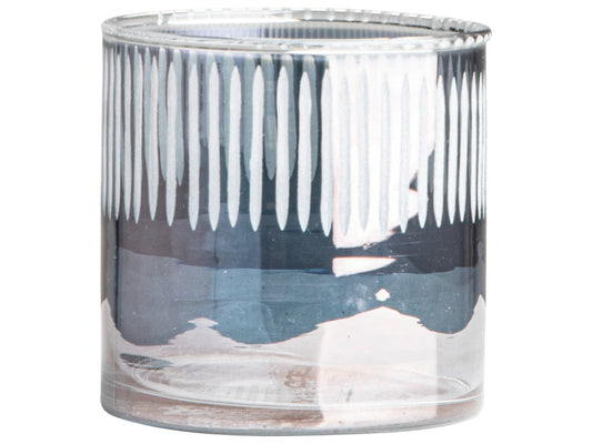 Teelichthalter Wipe Ø8X8 cm Blau