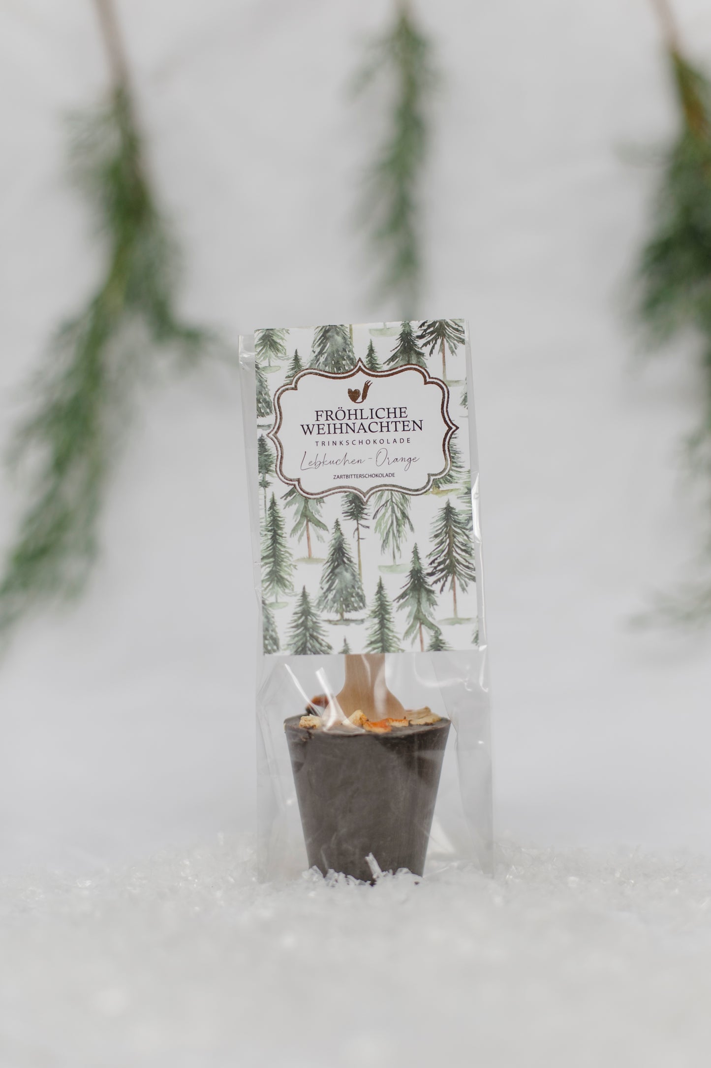 Trinkschokolade Lebkuchen Orange "Fröhliche Weihnachten"