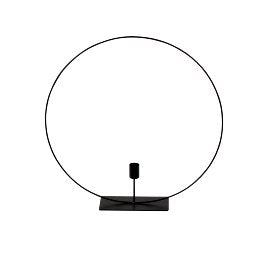 Kerzenleuchter Circle, schwarz Metall, 40x8x40 cm